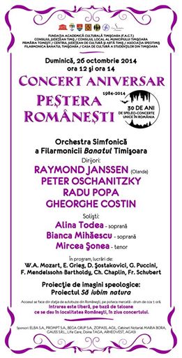 Aniversare: 30 de ani de concerte la Peştera Româneşti